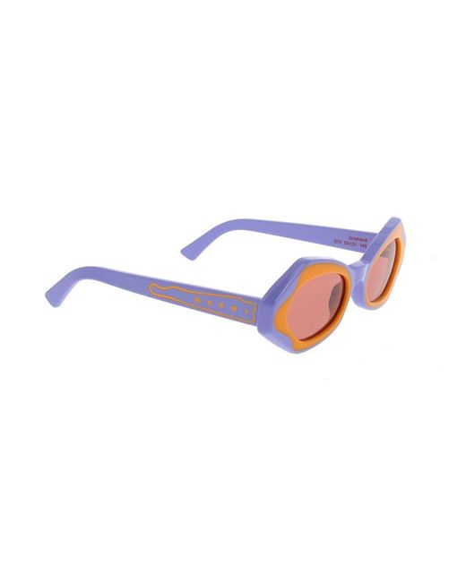 Marni Multicolor Unlahand Geometric-frame Sunglasses
