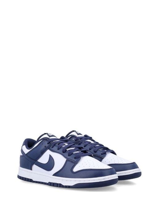Nike Blue Dunk Retro Low-Top Sneakers