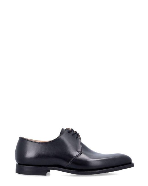 Crockett and Jones Black Highbury Lace-Up Shoes for men