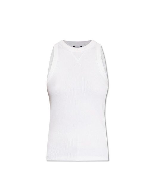 Eytys White 'ivy' Ribbed Top,