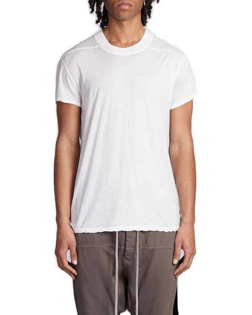 Rick Owens White Short-sleeved Crewneck T-shirt for men