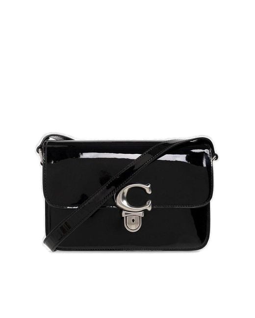 COACH Black 'studio' Patent-leather Shoulder Bag