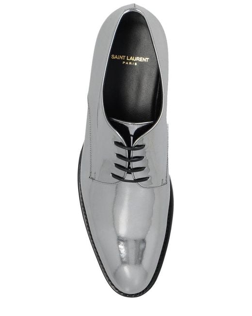 Saint Laurent White 'adrien' Derby Shoes, for men