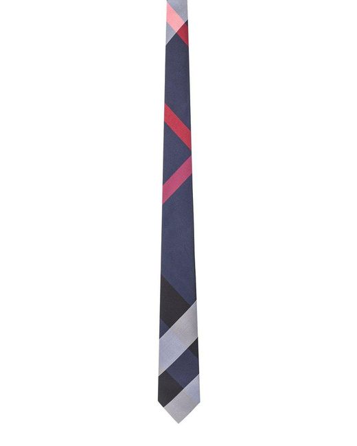 Burberry Silk Vintage Checked Tie in Navy (Blue) for Men | Lyst