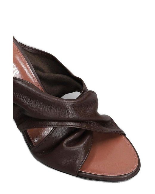 Paris Texas Black Maria Ruched Mules