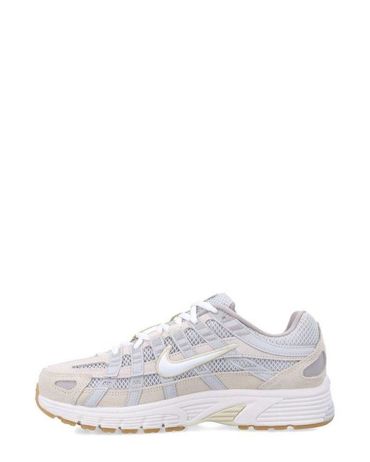 Nike White P-6000 Lace-Up Shoes