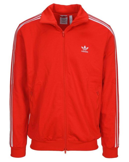 adidas Cotton Adicolor Classics Beckenbauer Primeblue Zip-up Jacket in Red  for Men | Lyst