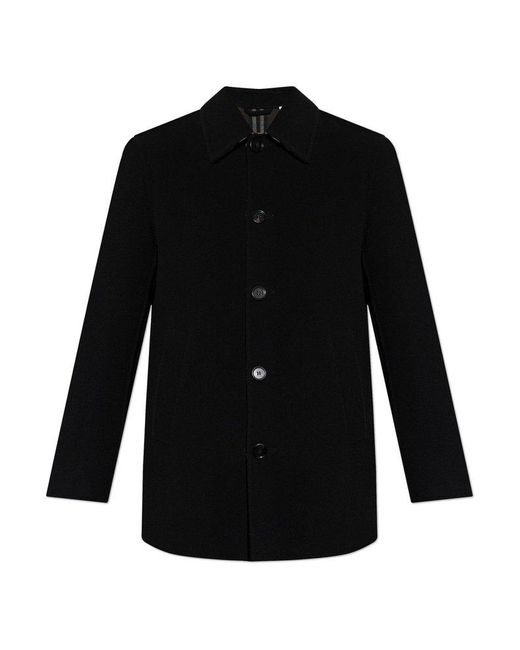 Burberry Black Wool Coat for men