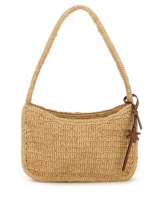 Manebí Brown Interwoven Open Top Shoulder Bag