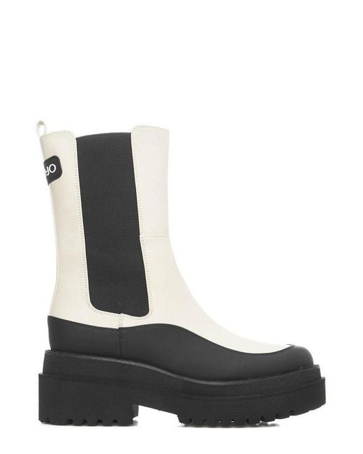 Liu Jo Black Two-tone Slip-on Boots