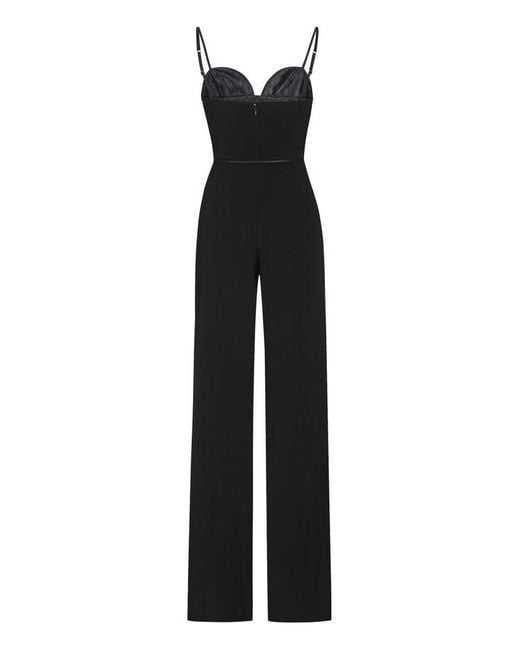 Elisabetta Franchi Black Crepe Jumpsuit