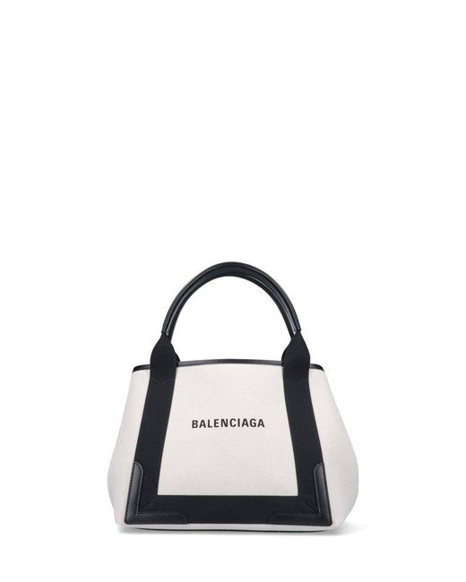 Balenciaga Logo Detailed Small Tote Bag in Black | Lyst