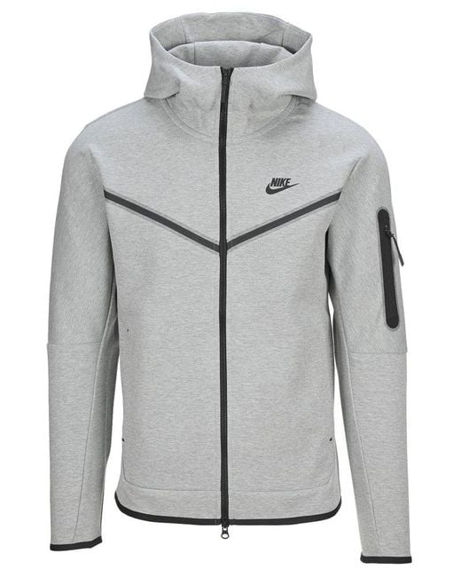 Nike Gray Tech Fleece Full-zip Jacket for men