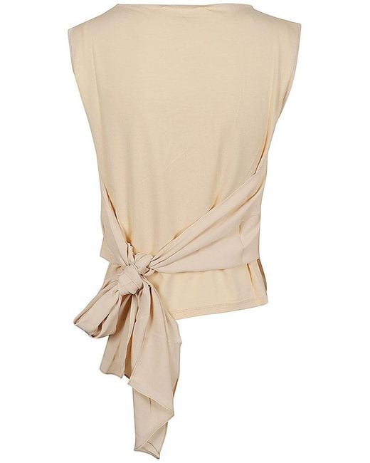 Weekend by Maxmara Natural Boat Neck Tied Top