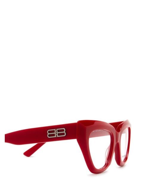 Balenciaga Red Cat-Eye Glasses