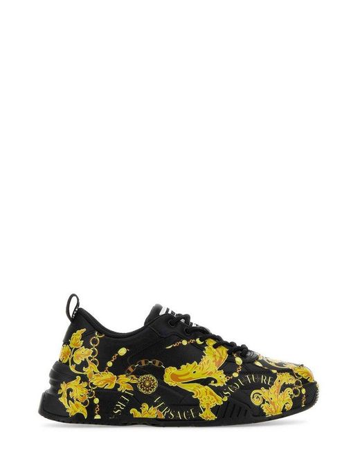 Versace Jeans Green Chain Couture Printed Low-top Sneakers