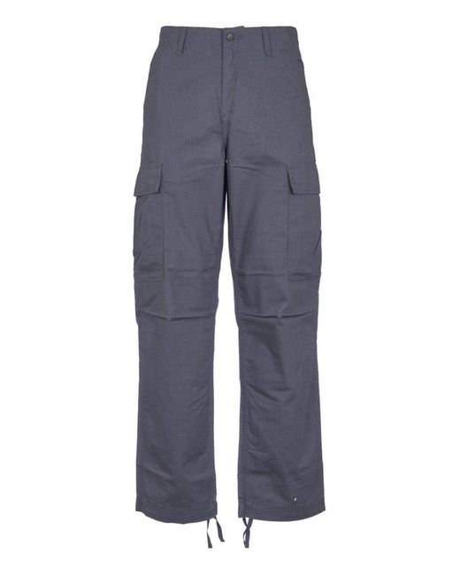 Carhartt Blue Cargo Buttoned Trousers for men