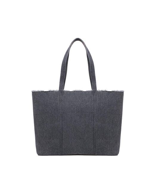Moschino Blue Denim Icon Cotton Shopper Bag