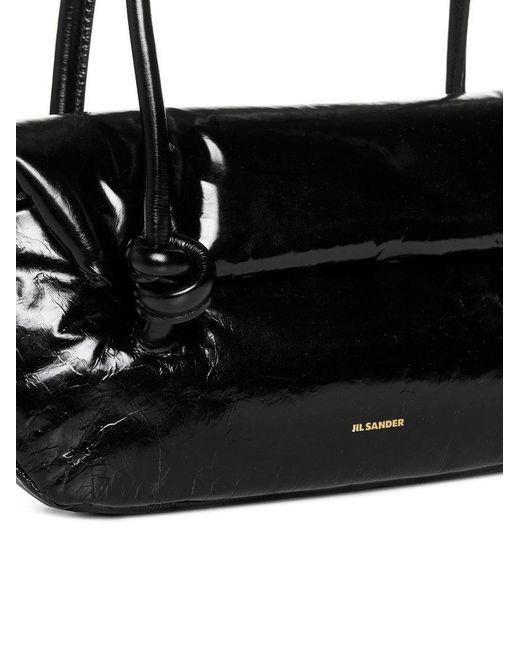 Jil Sander Black Knot Patent Leather Small Bag