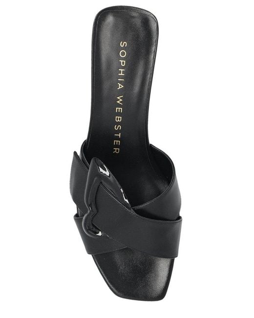 Sophia Webster Black Blair Block Heel Mules