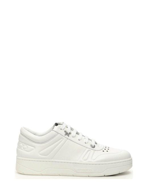Jimmy Choo White Hawaii/f Lace Up Sneakers