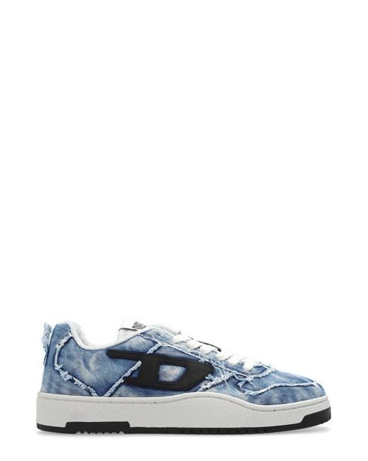 DIESEL Blue S-ukiyo V2 Low-top Denim Sneakers for men