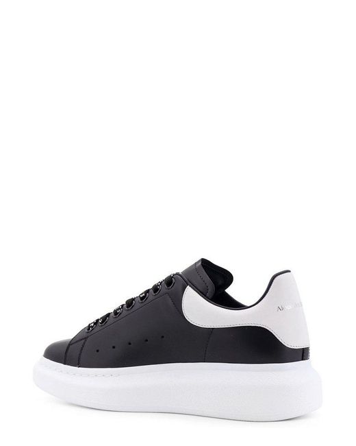 Alexander McQueen Black Oversized Lace-Up Sneakers for men