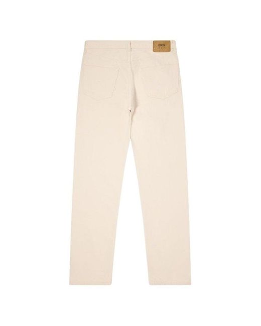 Edwin White Button Fly Jeans for men