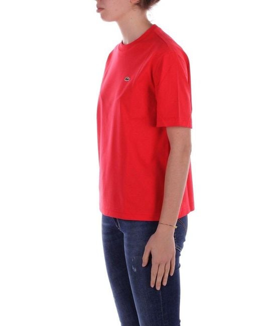 Lacoste Red Relaxed Fit Soft T-Shirt