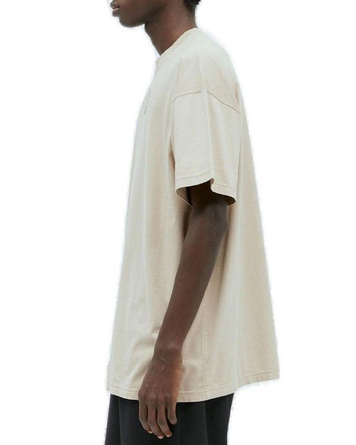 Miu Miu White Short-sleeved Crewneck T-shirt for men