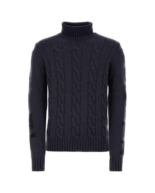 Mc2 Saint Barth High-neck Knitted Jumper in Blue for Men | Lyst