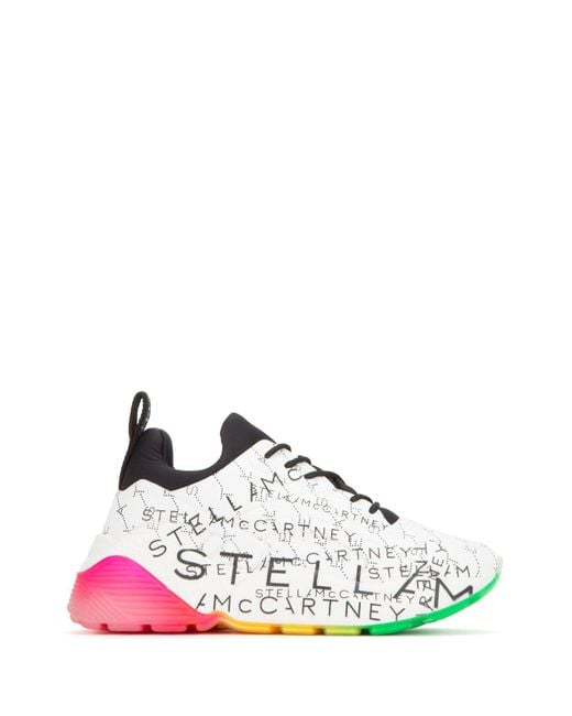 Stella McCartney Multicolor Logo Graffiti Rainbow Sneakers