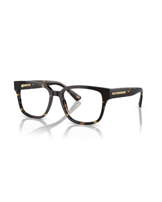 Prada Black Square Frame Glasses for men