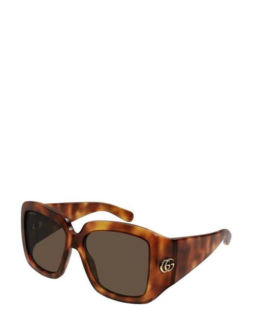 Gucci Brown Square Frame Sunglasses
