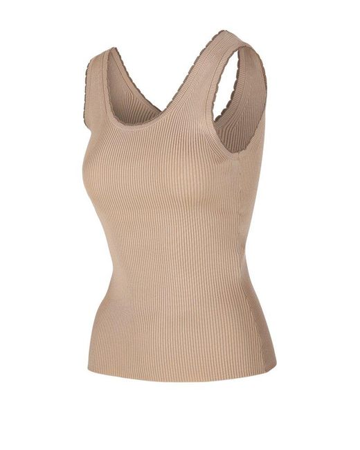 Zimmermann Natural Ascension Scallop Scoop Tank Top
