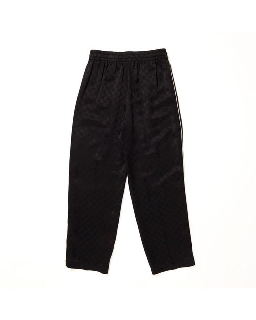 Gucci Black Gg Satin Jogging Pants for men