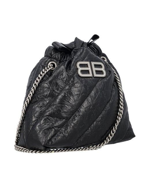 Balenciaga Black Quilted Crush Xs Tote Bag