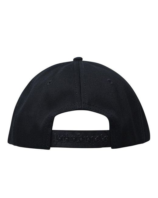 Palm Angels Black Embroidered Canvas Baseball Cap for men