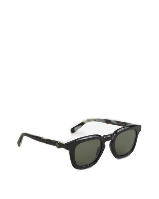 Moncler Green Square Frame Sunglasses for men