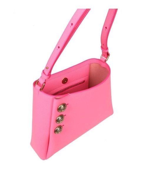 Balmain Pink Emblem Shoulder Bag