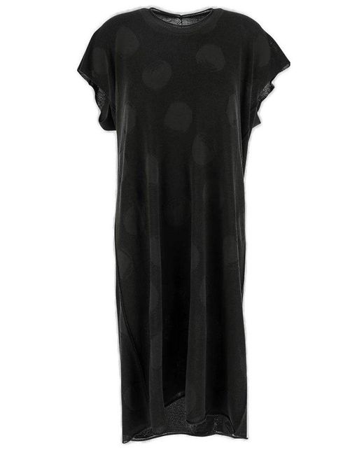 Uma Wang Black Dot-Print Midi Dress