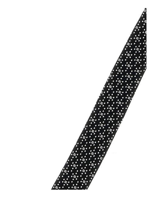Dolce & Gabbana Black Logo Print Tie Ties, Papillon for men