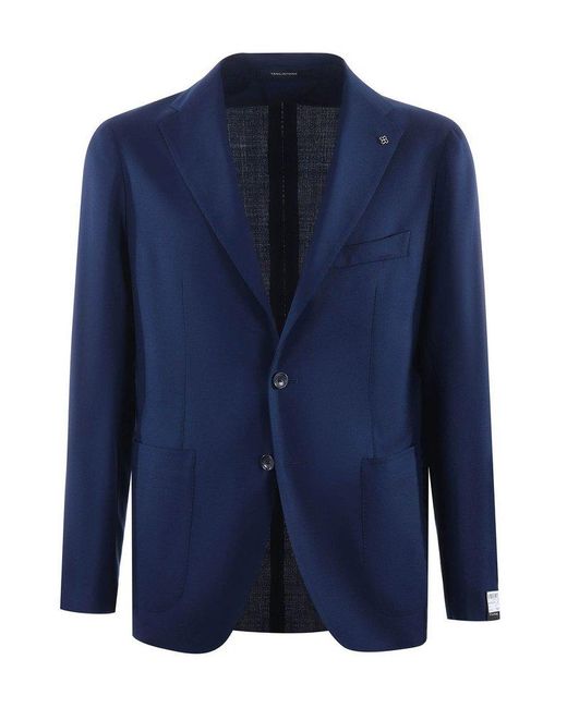 Tagliatore Blue Montecarlo Single-Breasted Blazer for men