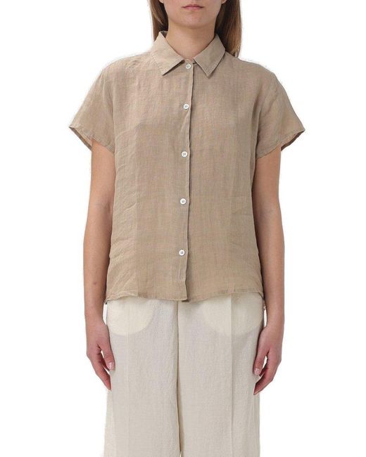 A.P.C. Natural Short-sleeved Button-up Shirt