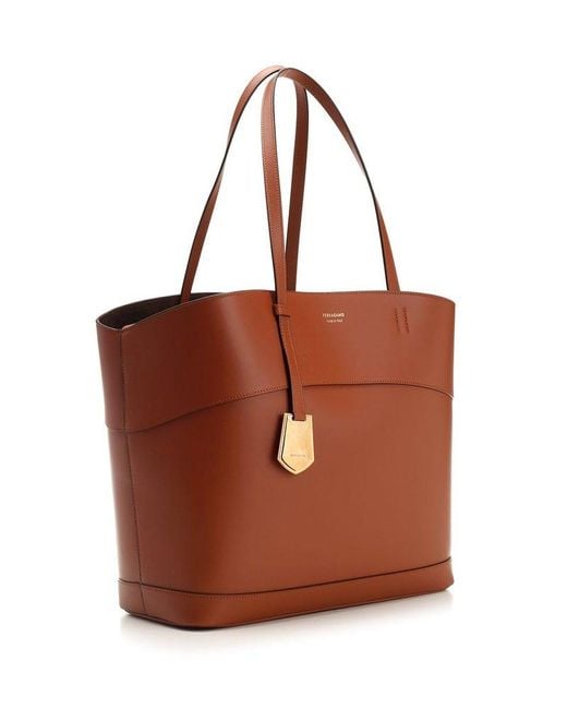 Ferragamo Brown "charming" Medium Tote Bag