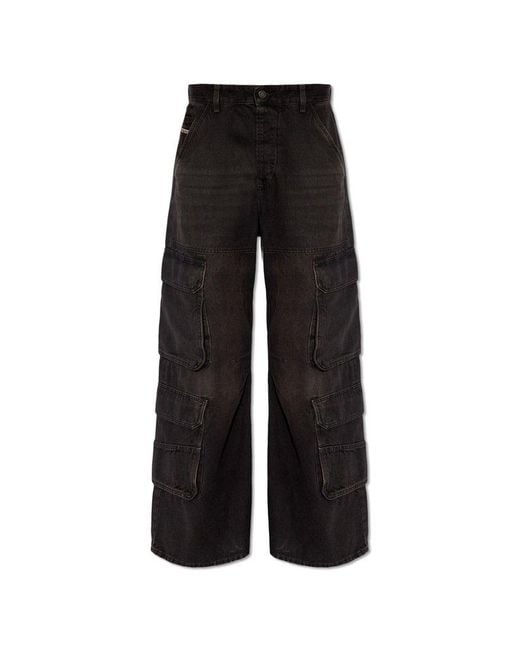 DIESEL Black 'd-sire-cargo-d L.32' Jeans,
