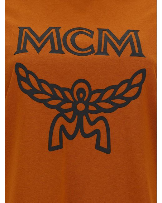 MCM Cotton Logo T-shirt in Orange - Lyst