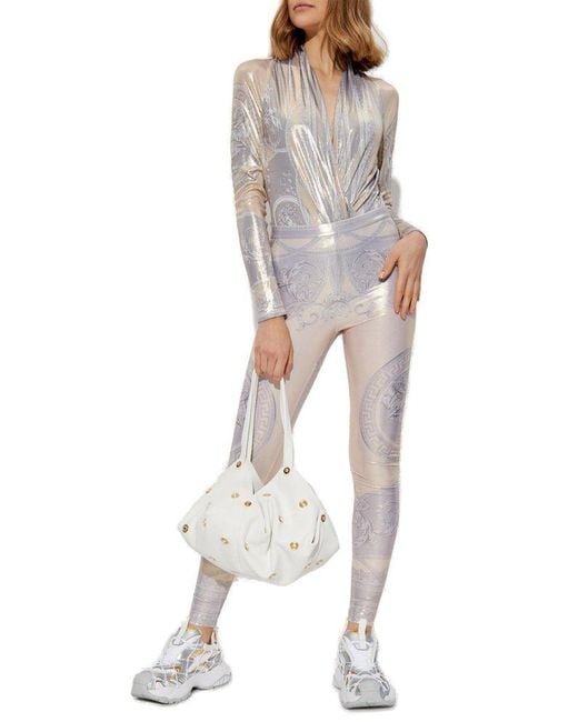 ボトムスその他 VERSACE 'La Coupe des Dieux' leggings Versace Black & White 'La Coupe Des Dieux' Leggings Versace
