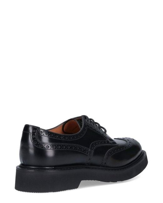 Church's Black Prestige Perforated Detailed Brogues for men