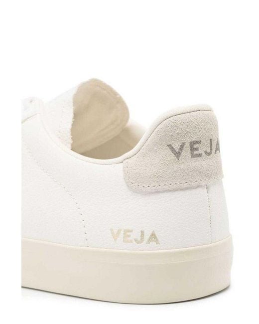 Veja White Campo Suede Sneakers